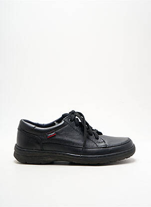 Baskets matière lisse bout rond noir CALLAGHAN homme