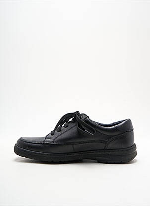 Baskets matière lisse bout rond noir CALLAGHAN homme