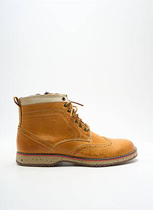 Bottines/boots semelle amovible bout rond jaune LORENZO CONTI homme