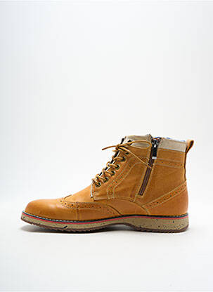 Bottines/boots semelle amovible bout rond jaune LORENZO CONTI homme