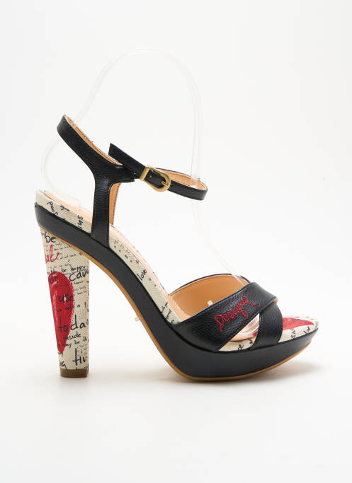 Sandales/Nu pieds noir DESIGUAL pour femme