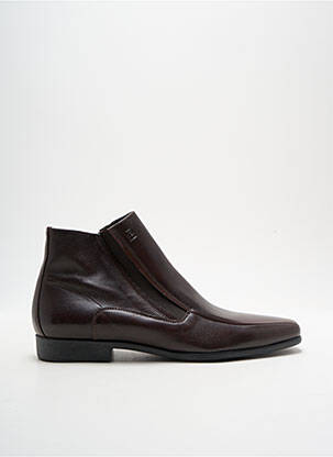 Bottines/boots fermeture zippée talon bas marron PIERRE CARDIN homme