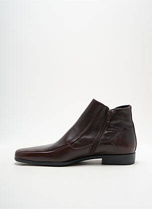 Bottines/boots fermeture zippée talon bas marron PIERRE CARDIN homme
