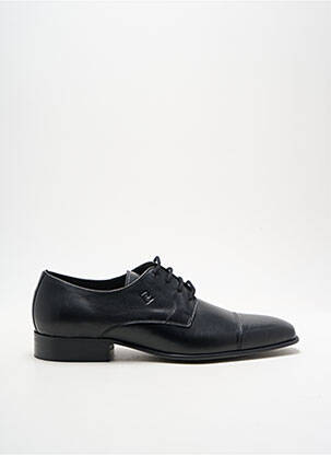 Derbies tissage satiné talon bas noir PIERRE CARDIN homme