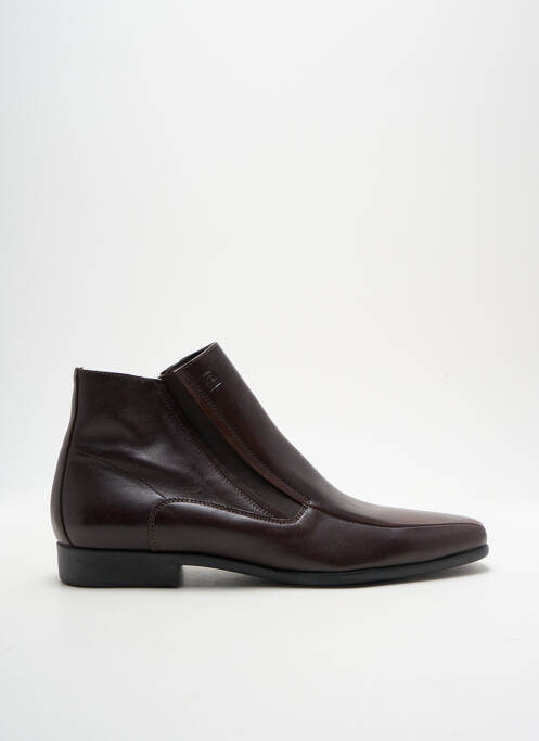 Bottines/boots fermeture zippée talon bas marron PIERRE CARDIN homme