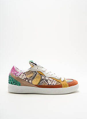 Baskets nubuck talon plat jusqu'à 3cm orange COCO ET ABRICOT femme