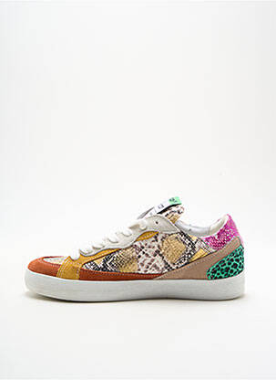 Baskets nubuck talon plat jusqu'à 3cm orange COCO ET ABRICOT femme