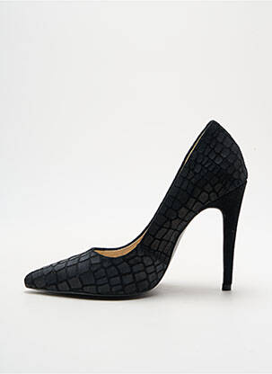 Escarpins bout pointu talon haut de 10cm et plus noir ILARIO FERUCCI femme