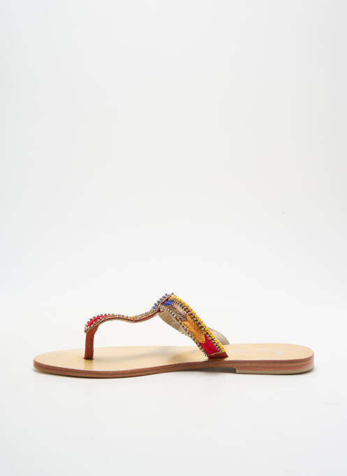 Tongs orange ILARIO FERUCCI pour femme