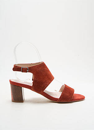 Sandales/nu pieds talon bottier talon de 4 à 6cm orange METAMORF'OSE femme