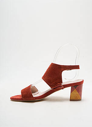 Sandales/nu pieds talon bottier talon de 4 à 6cm orange METAMORF'OSE femme