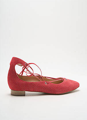Ballerines talon bas talon plat jusqu'à 3cm rouge FRANCE MODE femme