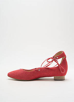 Ballerines talon bas talon plat jusqu'à 3cm rouge FRANCE MODE femme