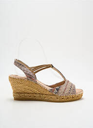 Espadrilles bout ouvert talon de 7 à 9cm beige TONI PONS femme