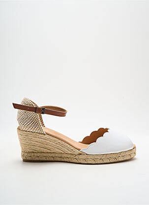 Espadrilles fermeture boucle(s) talon de 4 à 6cm blanc PIMAZ femme
