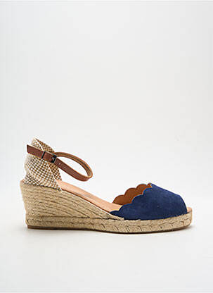 Espadrilles fermeture boucle(s) talon de 7 à 9cm bleu PIMAZ femme