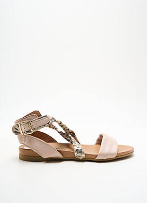 Sandales/nu pieds matière lisse talon plat jusqu'à 3cm beige COCO ET ABRICOT femme