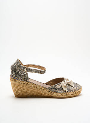 Espadrilles fermeture boucle(s) talon de 7 à 9cm gris TONI PONS femme