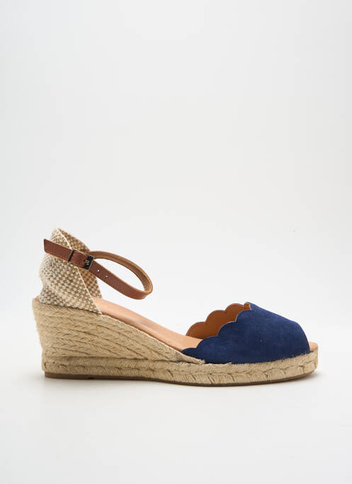 Espadrilles fermeture boucle(s) talon de 7 à 9cm bleu PIMAZ femme