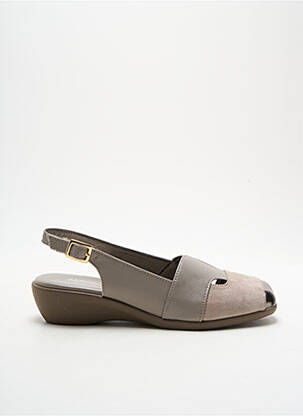 Sandales/nu pieds matière lisse talon de 4 à 6cm gris AEROSOLES femme