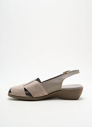 Sandales/nu pieds matière lisse talon de 4 à 6cm gris AEROSOLES femme
