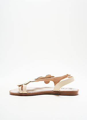 Tongs matière lisse talon plat jusqu'à 3cm beige ELUE PAR NOUS femme