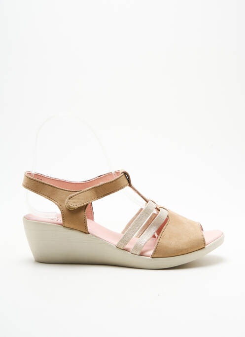 Sandales/Nu pieds beige HIRICA pour femme