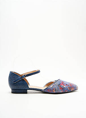 Sandales/nu pieds chiquet talon plat jusqu'à 3cm bleu LIBRE COMME L'AIR femme