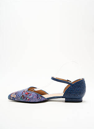 Sandales/nu pieds chiquet talon plat jusqu'à 3cm bleu LIBRE COMME L'AIR femme