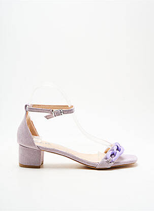 Sandales/nu pieds type de semelle amortissante talon de 4 à 6cm violet ELUE PAR NOUS femme