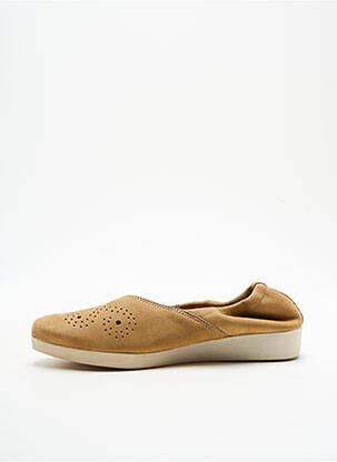 Ballerines bout rond talon plat jusqu'à 3cm marron HIRICA femme