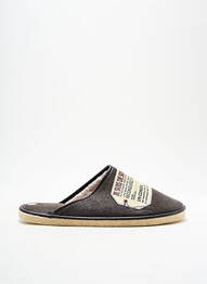 Chaussons/pantoufles impression bout rond marron RONDINAUD homme