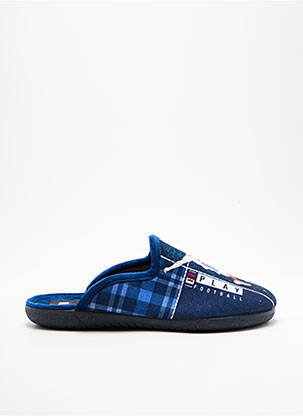 Chaussons/pantoufles impression bout rond bleu ELUE PAR NOUS homme