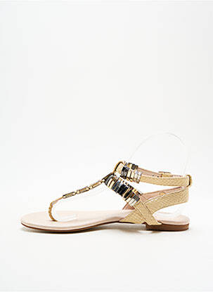Tongs impression talon plat jusqu'à 3cm beige LOLLIPOPS femme