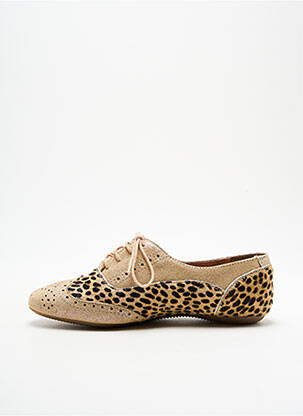 Baskets tissage satiné talon plat jusqu'à 3cm beige LOLLIPOPS femme