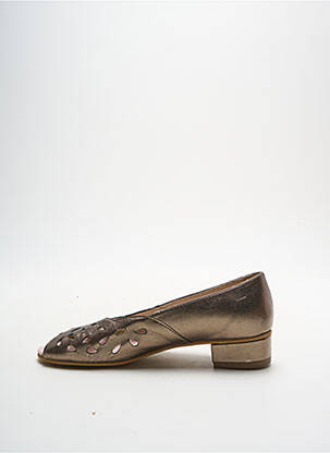 Sandales/nu pieds matière lisse talon plat jusqu'à 3cm or HIRICA femme
