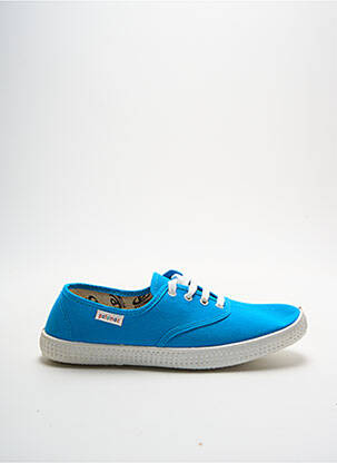 Baskets bout rond talon plat jusqu'à 3cm bleu POTOMAC femme