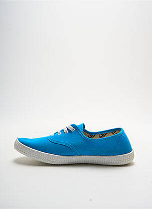 Baskets bout rond talon plat jusqu'à 3cm bleu POTOMAC femme