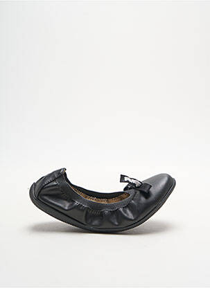 Ballerines fermeture elastique bout rond noir LES P'TITES BOMBES fille