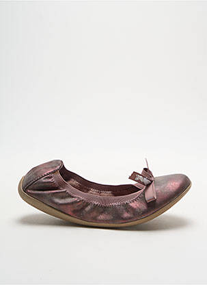 Ballerines fermeture elastique bout rond violet LES P'TITES BOMBES fille