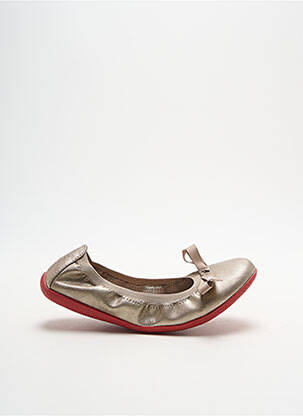 Ballerines fermeture elastique bout rond or LES P'TITES BOMBES fille