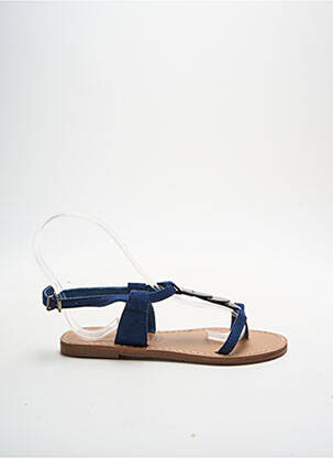 Tongs empiècements bleu LES P'TITES BOMBES fille