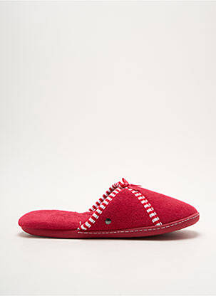 Chaussons/Pantoufles rouge ISOTONER pour femme