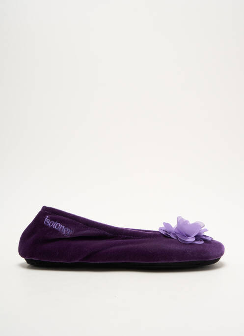 Chaussons/Pantoufles violet ISOTONER pour femme