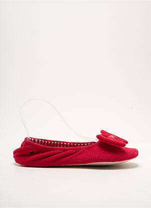 Chaussons/Pantoufles rouge ISOTONER pour femme