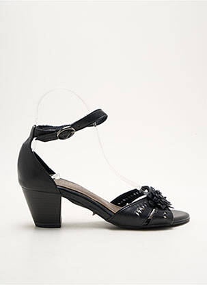 Sandales/nu pieds tissage satiné talon de 4 à 6cm noir MARCO TOZZI femme