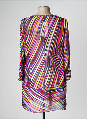 Tunique manches longues tissage crêpe violet PAUPORTÉ femme