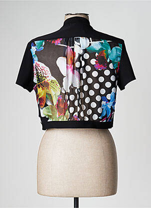 Boléro effet matière satinée noir FRANK LYMAN femme
