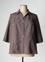 Veste casual coupe droite marron KARTING femme