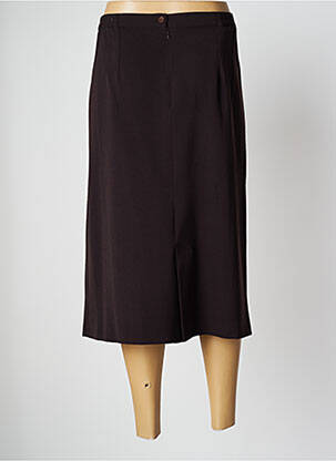 Jupe mi-longue taille à pinces marron GEVANA femme